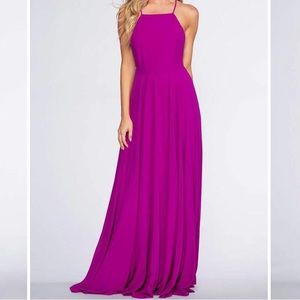 Aurora Chiffon Maxi Dress in Purple
